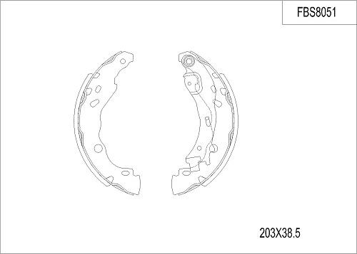 FI.BA FBS8051 - Set saboti frana aaoparts.ro