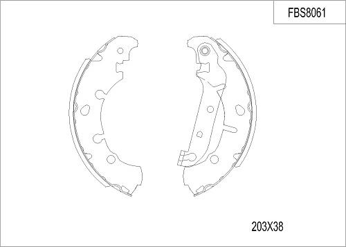 FI.BA FBS8061 - Set saboti frana aaoparts.ro