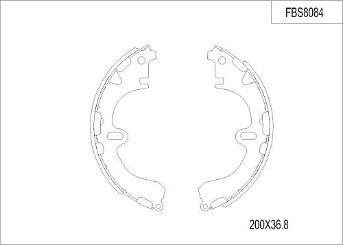 FI.BA FBS8084 - Set saboti frana aaoparts.ro