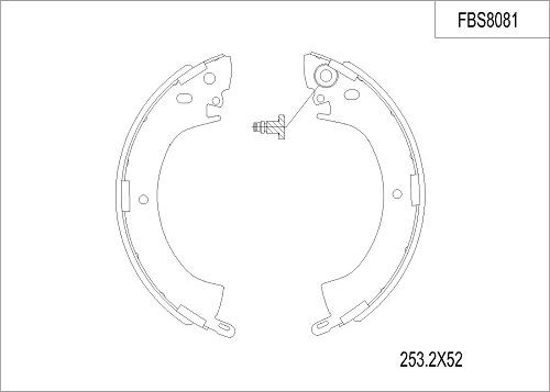 FI.BA FBS8081 - Set saboti frana aaoparts.ro