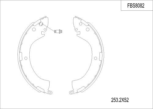 FI.BA FBS8082 - Set saboti frana aaoparts.ro