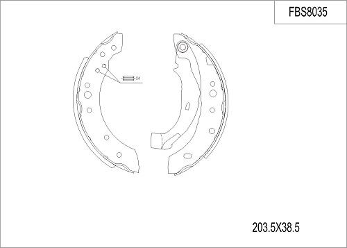 FI.BA FBS8035 - Set saboti frana aaoparts.ro