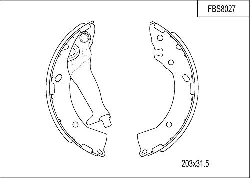 FI.BA FBS8027 - Set saboti frana aaoparts.ro