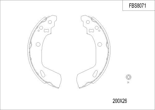 FI.BA FBS8071 - Set saboti frana aaoparts.ro