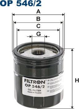 Filtron OP546/2 - Filtru ulei aaoparts.ro
