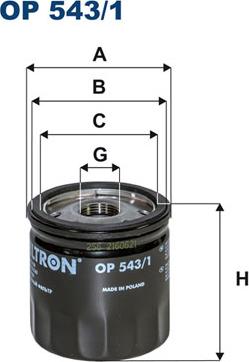 Filtron OP543/1 - Filtru ulei aaoparts.ro