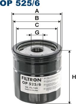 Filtron OP525/6 - Filtru ulei aaoparts.ro
