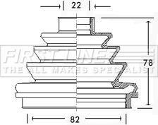 First Line FCB2190 - Burduf cauciuc, articulatie planetara aaoparts.ro