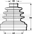 First Line FCB2801 - Burduf cauciuc, articulatie planetara aaoparts.ro