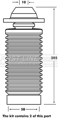 First Line FPK7094 - Chit protectie praf,amortizor aaoparts.ro