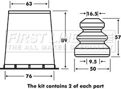 First Line FPK7015 - Chit protectie praf,amortizor aaoparts.ro