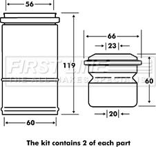 First Line FPK7117 - Chit protectie praf,amortizor aaoparts.ro