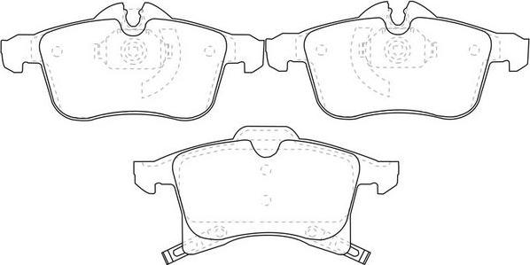 AUTOPART 1605080 - Set placute frana,frana disc aaoparts.ro