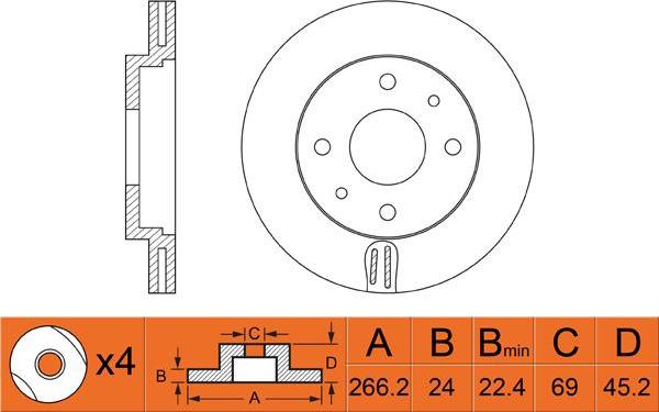 FIT FR0444 - Disc frana aaoparts.ro