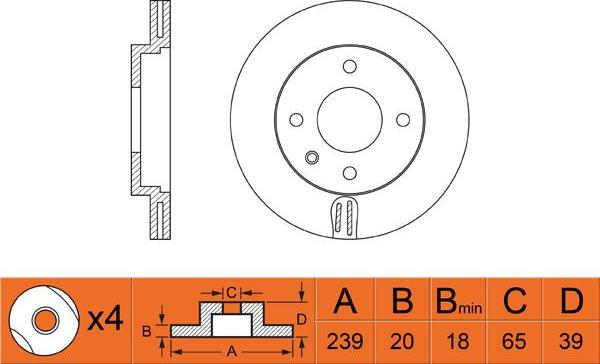 FIT FR0390V - Disc frana aaoparts.ro