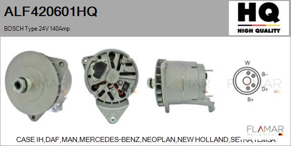 FLAMAR ALF420601HQ - Generator / Alternator aaoparts.ro
