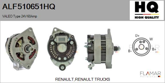 FLAMAR ALF510651HQ - Generator / Alternator aaoparts.ro