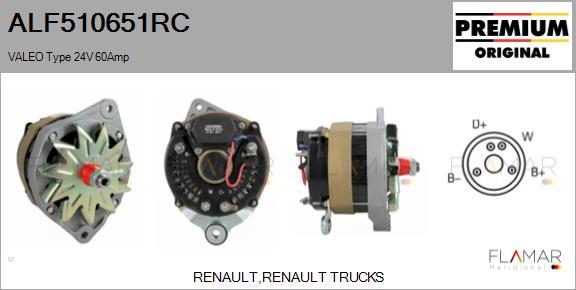 FLAMAR ALF510651RC - Generator / Alternator aaoparts.ro