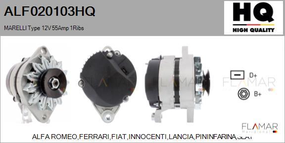 FLAMAR ALF020103HQ - Generator / Alternator aaoparts.ro