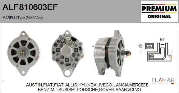FLAMAR ALF810603EF - Generator / Alternator aaoparts.ro