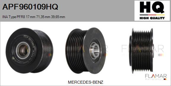 FLAMAR APF960109HQ - Fulie, alternator aaoparts.ro