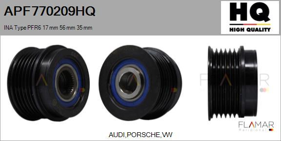 FLAMAR APF770209HQ - Fulie, alternator aaoparts.ro