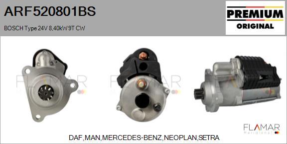 FLAMAR ARF520801BS - Starter aaoparts.ro