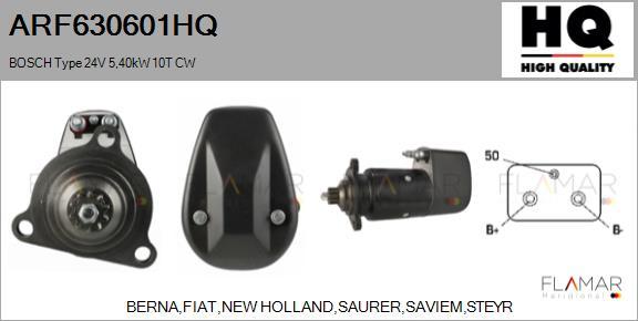 FLAMAR ARF630601HQ - Starter aaoparts.ro