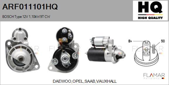 FLAMAR ARF011101HQ - Starter aaoparts.ro
