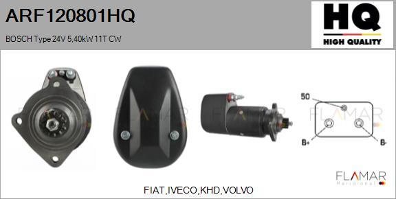 FLAMAR ARF120801HQ - Starter aaoparts.ro