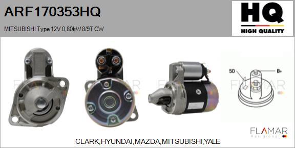 FLAMAR ARF170353HQ - Starter aaoparts.ro