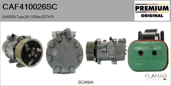 FLAMAR CAF410026SC - Compresor, climatizare aaoparts.ro