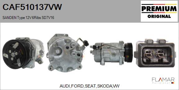 FLAMAR CAF510137VW - Compresor, climatizare aaoparts.ro