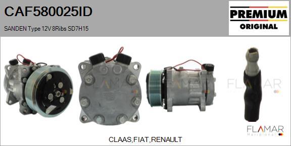 FLAMAR CAF580025ID - Compresor, climatizare aaoparts.ro