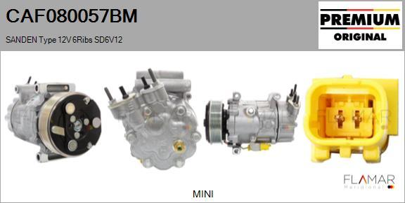FLAMAR CAF080057BM - Compresor, climatizare aaoparts.ro