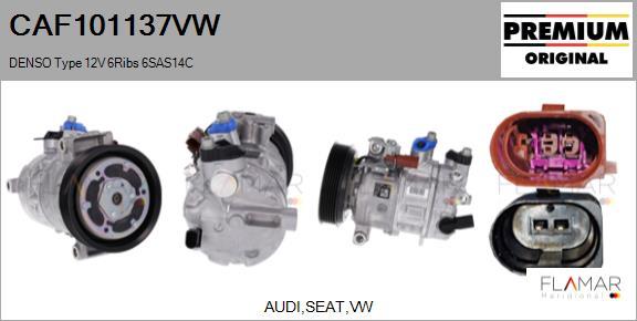FLAMAR CAF101137VW - Compresor, climatizare aaoparts.ro