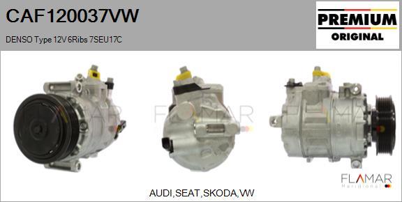 FLAMAR CAF120037VW - Compresor, climatizare aaoparts.ro