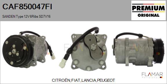 FLAMAR CAF850047FI - Compresor, climatizare aaoparts.ro