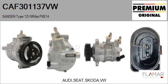 FLAMAR CAF301137VW - Compresor, climatizare aaoparts.ro