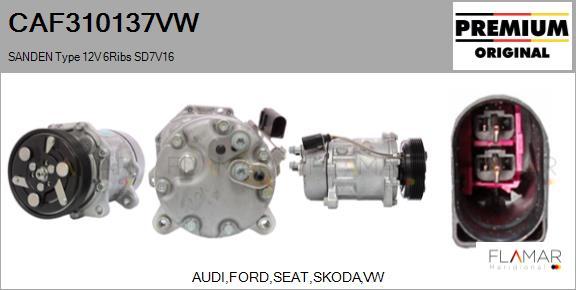 FLAMAR CAF310137VW - Compresor, climatizare aaoparts.ro