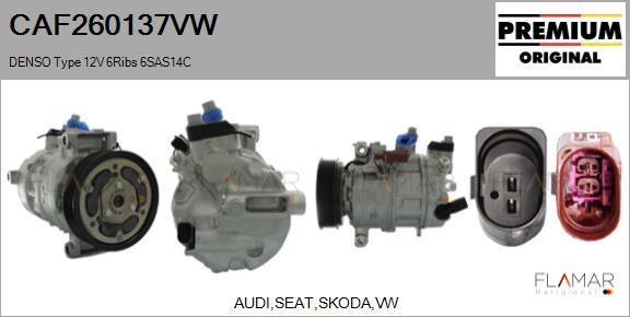FLAMAR CAF260137VW - Compresor, climatizare aaoparts.ro