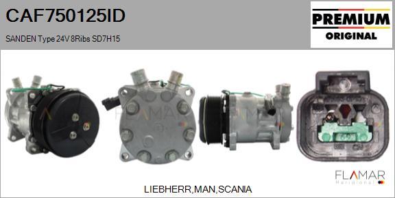 FLAMAR CAF750125ID - Compresor, climatizare aaoparts.ro