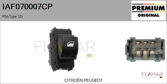 FLAMAR IAF070007CP - Comutator,macara geam aaoparts.ro