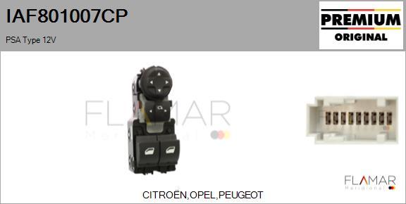 FLAMAR IAF801007CP - Comutator,macara geam aaoparts.ro