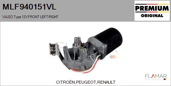 FLAMAR MLF940151VL - Motor stergator aaoparts.ro