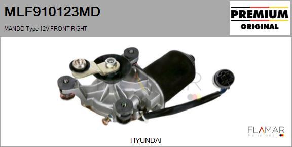 FLAMAR MLF910123MD - Motor stergator aaoparts.ro