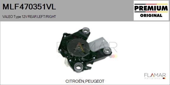 FLAMAR MLF470351VL - Motor stergator aaoparts.ro
