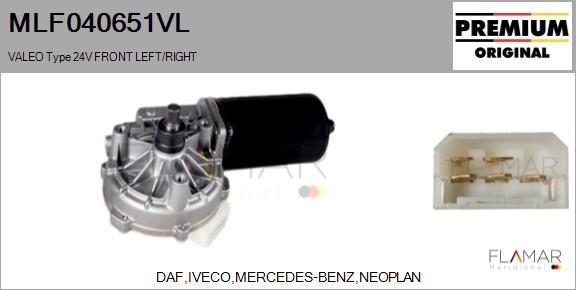 FLAMAR MLF040651VL - Motor stergator aaoparts.ro