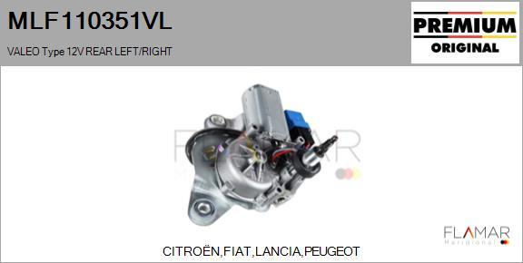 FLAMAR MLF110351VL - Motor stergator aaoparts.ro