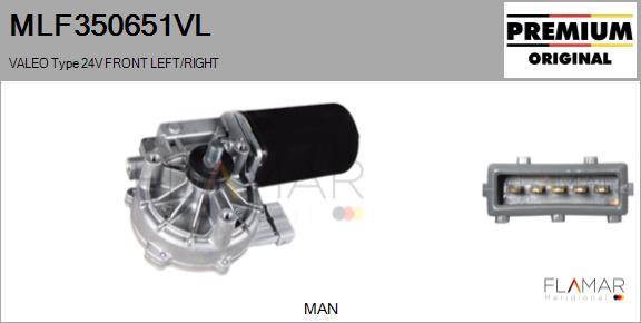 FLAMAR MLF350651VL - Motor stergator aaoparts.ro